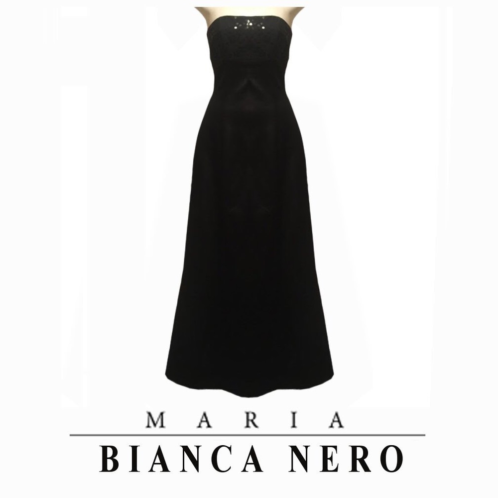Bianca Nero Special Occasion Satin Prom Dress Gown